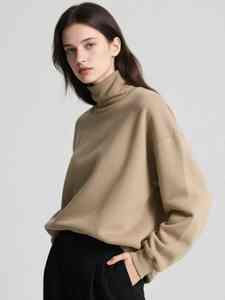 เสื้อสเวตเตอร์แบบสวมศีรษะมีซิปแขนยาวของผู้หญิงผ้าฟลีซปักด้านหน้าลำลองสำหรับฤดูใบไม้ร่วงฤดูหนาว - Product Image 2