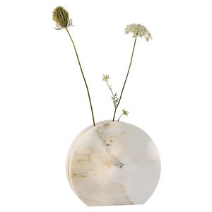 Vase à fleurs en marbre blanc de marque privée pour la décoration intérieure, offrant une esthétique propre et un arrangement floral élégant pour toute pièce - Product Image 3