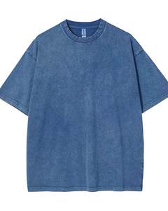 Camisetas Vintage de alta calidad con lavado ácido, camiseta de alta calidad 2024, camiseta de gran tamaño con logotipo personalizado, camiseta de talla grande 100% de algodón para hombres - Product Image 2