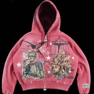 เสื้อฮู้ดแฟชั่นยูนิเซ็กซ์ ประดับคริสตัลวิบวับ สไตล์ฮิปฮอป สตรีทแวร์ ผ้าฝ้าย 100% สำหรับฤดูหนาว ดีไซน์พรีเมียม - Product Image 3