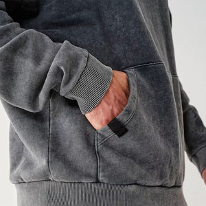 Survêtement streetwear pour homme personnalisé, de haute qualité, vintage, délavé à l'acide, coupe ample, toutes tailles, coupe-vent, délavé, décontracté - Product Image 4