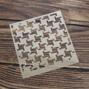 Pochoir géométrique en plastique PET réutilisable pour les projets de médias mixtes et les projets d'artisanat DIY - Product Image 1