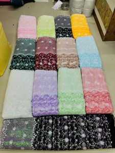 Nouvelle collection de tissu de filet de séquence arc-en-ciel de bonne qualité pour la fabrication de robes de soirée du fournisseur indien au prix d'exportation - Product Image 3