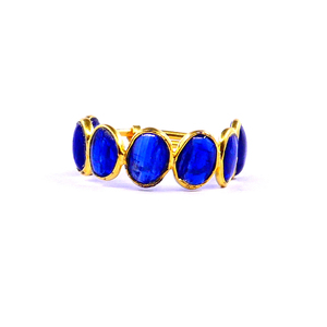 Bague de créateur en argent sterling 925 plaqué or à quantité minimale de commande basse faite à la main pour fête Kyanite Gemstone Fashion Finger Ring - Product Image 2