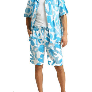 Shorts décontractés en coton pour hommes, sublimation, taille mi-haute, séchage rapide, respirant, matière douce pour les activités estivales - Product Image 1