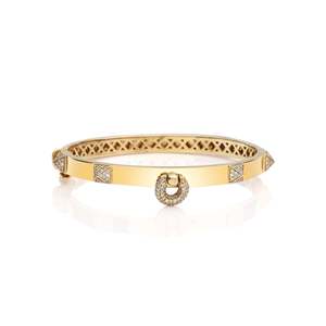 Pulsera de Oro Amarillo con Diamantes Estilo Hardware 2.0 - Product Image 1