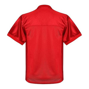 เสื้อฟุตบอลและฟุตบอลตาข่ายอเมริกันแบบพรีเมี่ยมสำหรับผู้ชายชื่อทีมและหมายเลขหน้าจอบ็อกซี่แขนสั้นสำหรับฝึกซ้อม - Product Image 3