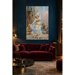 Fida Fabio Fabbi Jeune fille dansante avec voile bleu, impression sur toile - Product Image 3