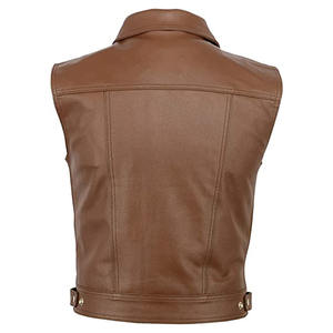 Chaleco Informal de Lona y Cuero para Hombre, Ropa Exterior para la Temporada de Verano con Cierre de Botones - Product Image 5