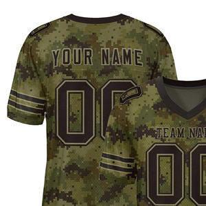 Servicios OEM, Jersey de Fútbol Americano de Último Estilo, Diseño Personalizado de Alta Calidad, Corto, Transpirable, 100% Poliéster, Nombre del Equipo Personalizado - Product Image 2