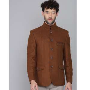 Veste tendance pour homme en tissu premium de couleur moutarde foncé, très vendue, pour l'automne et l'hiver, disponible au prix de gros - Product Image 1