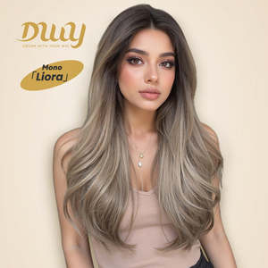 Liora-DWY SkinWeft High Quality Straight Glueless Synthetic <b>Wig</b> Transparent Front Adjustable 32 Inches Loose Wave Free Part" - Product Image 1