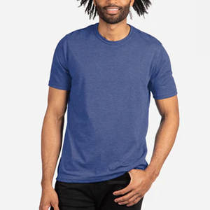 T-shirt à col rond en mélange de trois fibres, coupe ajustée, t-shirt en CVC chiné pour homme, t-shirt unisexe en modal à manches courtes Bella+Canvas - Product Image 4