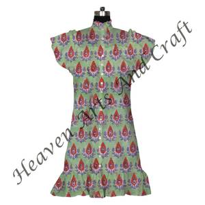 Haut à manches courtes en coton imprimé bohème Chemise d'été légère pour femme, haut décontracté Hippie-Inspire Boho - Product Image 6