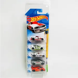 Hot Wheels Mainline 5 Car Pack Hot Wheel Toy Clamshell Blister With Plastic Plate Bowl Protector