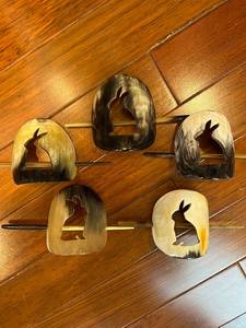 Épingles à cheveux religieuses en corne de buffle d'eau 100% naturelle, polies, écologiques, accessoires pour cheveux en corne de vache - Product Image 2