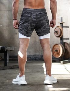 Short de course 2 en 1 pour hommes avec poches zippées Short athlétique de gymnastique Short d'entraînement léger de 5 "avec doublure du Pakistan - Product Image 2