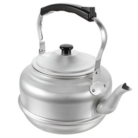 Bouilloire élégante en acier inoxydable à effet martelé, compatible gaz et induction, avec couvercle de style américain pour le service du thé