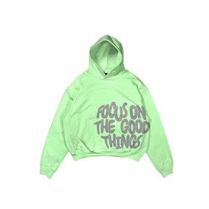 Sudadera con Capucha de Invierno de Alta Calidad, Transpirable, de Algodón/Poliéster, con Estampado Puff, Diseño Sólido, Servicio OEM, Sudaderas al por Mayor - Product Image 2