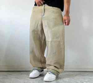 Jeans de Mezclilla de Algodón Lavado Estilo Hip Hop Personalizados de Alta Calidad para Hombre, Corte Recto, Precio Bajo al por Mayor - Product Image 3