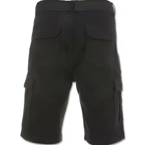 Gran oferta de pantalones cortos cargo informales sueltos de algodón con bolsillo para hombre, pantalones cargo de utilidad sólida, pantalones cortos cargo de calle personalizados para hombre - Product Image 1
