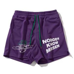 High Street 5 ''pouces Mesh Sports Shorts 7 pouces de haute qualité Basketball Polyester Mesh Shorts Silk Solid shorts - Product Image 1