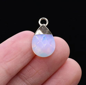 Pendentif de luxe fait à la main en argent Sterling multicolore 8mm en forme de poire multicolore pour ensemble de bijoux de mode pour hommes et femmes - Product Image 3