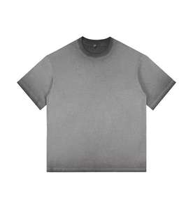 Top Trending 240GSM 100% algodón camiseta de gran tamaño peso pesado impresión personalizada lavado ácido camiseta para hombres - Product Image 3