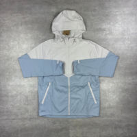 Conjunto Deportivo de Invierno 2025 Unisex con Capucha, Transpirable, de Poliéster/Nylon Grueso, Cortavientos, de 2 Piezas, Manga Larga