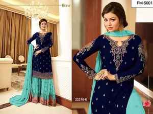 Las mujeres de diseñador indio usan Georgette Salwar Kameez Nuevo diseñador Ready Made Salwar Kameez Suit para boda y Festival Wear Suit - Product Image 4