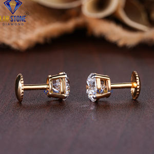 4,91 TDW redondo brillante Stud pendientes Labgrown HPHT/CVD diamante VS1 claridad IGI certificado oro de 18 quilates con joyería de claridad VS1 - Product Image 3