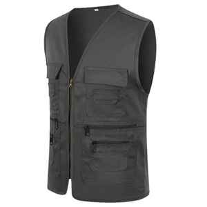 Top tendance personnalisé hommes décontracté Cargo gilet avec multi-poches pour escalade tir photographie pêche crochet poisson vente - Product Image 3