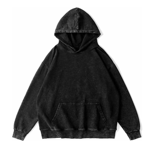 Breathable Heavyweight 420 Gsm Hoodie NO String Custom <b>Men</b> Oversized Blank Acid Vintage Acid <b>Washed</b> Hoodie - Product Image 5