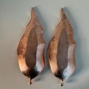 Tazón de frutas secas y bocadillos para celebración de bodas y fiestas en Metal Aluminio Juego de 2 hechos a mano con acabado de cobre - Product Image 3