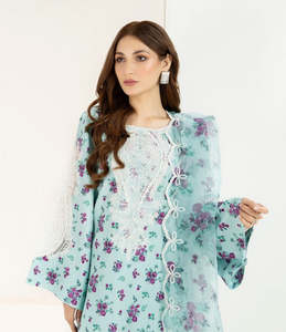 Rich Lawn algodón impreso Salwar Kameez traje con pantalones gasa Dupatta Bangladeshi vestido para mujeres damas vestidos paquistaníes - Product Image 4