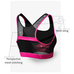 Haut pour Impact soutien-gorge de sport avec sangle réglable Compression personnalisée Fitness pour les femmes pour le Yoga respirant léger grande taille - Product Image 6