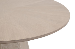 Mesa de comedor redonda de lavado gris natural Dia 42 "de madera de teca - Product Image 3