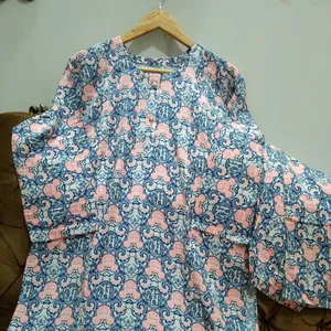 Коллекция SSUMAIRA, готовые к ношению рубашки, 2 шт., брюки из ткани, льняные размеры, свободная рубашка с принтом, длина 37, 40/42, брюки