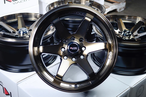 ล้อแม็กซ์สีบรอนซ์ดำ 15x7 ขอบ 4x100/114.3 สำหรับ Cooper Yaris MR2 - Product Image 5