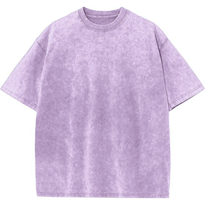 Camiseta Unisex al por Mayor, 100% Algodón, Talla Grande, Lisa, Lavada a la Piedra, Lavada al Ácido, Estilo Hip Hop Vintage - Product Image 3