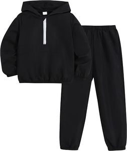 Chándal de algodón sólido con capucha de invierno 2025 para hombre, cierre de cordón a prueba de viento de dos piezas - Product Image 5