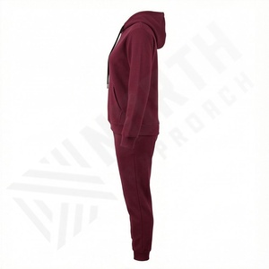 Ensemble de survêtement décontracté pour femme en coton 100 %, manches longues, respirant, avec fermeture éclair, deux pièces, couleur personnalisable - Product Image 3