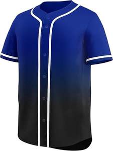 Camiseta de béisbol de manga corta con botones informal para hombre, uniforme deportivo de equipo activo para ropa de Softbol - Product Image 2