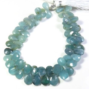 8 "brin verdâtre Grandidierite perles à facettes 9-11mm naturel Grandidierite gemmes perles de poire pour bijoux - Product Image 3