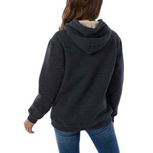 Womens Casual Winter Warm <b>Fleece</b> Sherpa <b>Lined</b> Pullover Hooded Sweatshirt Black Pullover <b>Hoodies</b> For Ladies - Product Image 5