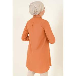 Camisa camello corte ovalado Cuello clásico - Product Image 3