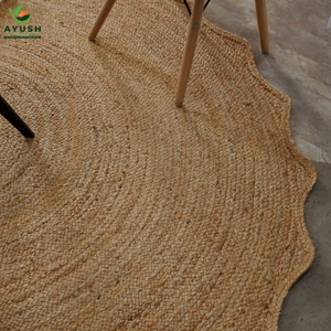 พรมปูพื้นดีไซน์คลาสสิก ผลิตจากวัสดุธรรมชาติ ผ้าปอกระเจาและผ้าฝ้าย เหมาะสำหรับห้องนอนและห้องนั่งเล่น - Product Image 3