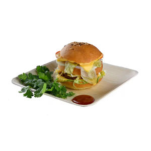 Assiettes carrées écologiques en feuille de palmier biodégradables et compostables jetables de première qualité pour les fêtes et les mariages - Product Image 2