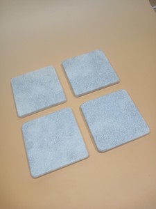 Juego de Cuatro Posavasos de Mármol Travertino Natural, Posavasos Minimalistas Modernos para Bebidas - Product Image 5