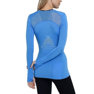 Top corto transpirable de manga larga resistente a los impactos para mujer, Top de gimnasio sin costuras para deportes, Yoga, entrenamiento informal, Top versátil para correr - Product Image 4